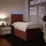 Atsperu Gulta Ar Matraci, Rozā Samts, 80X200 Cm Vidaxl