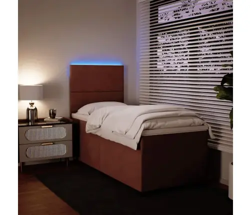 Kontinentaalvoodi Madratsiga, Roosa, 90X190 cm Samet