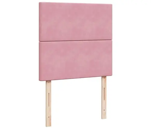 Kontinentaalvoodi Madratsiga, Roosa, 90X190 cm Samet