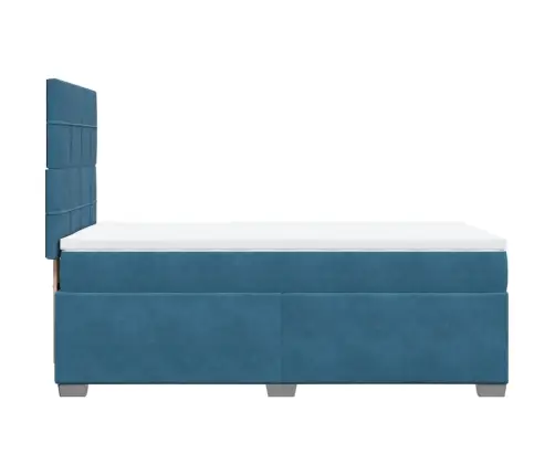 Kontinentaalvoodi Madratsiga, Sinine, 90X200 cm Samet