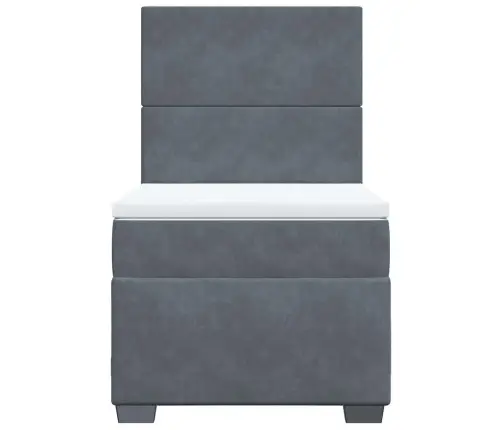 Kontinentaalvoodi Madratsiga, Tumehall, 100X200 cm Samet