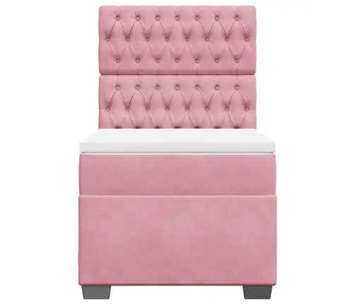 Kontinentaalvoodi Madratsiga, Roosa, 100X200 cm Samet