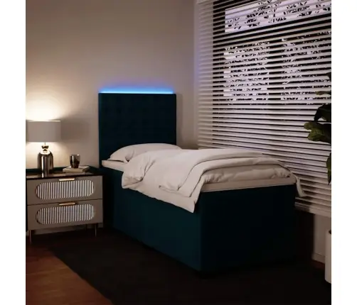 Kontinentaalvoodi Madratsiga, Sinine, 100X200 cm Samet