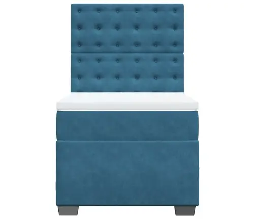 Kontinentaalvoodi Madratsiga, Sinine, 100X200 cm Samet