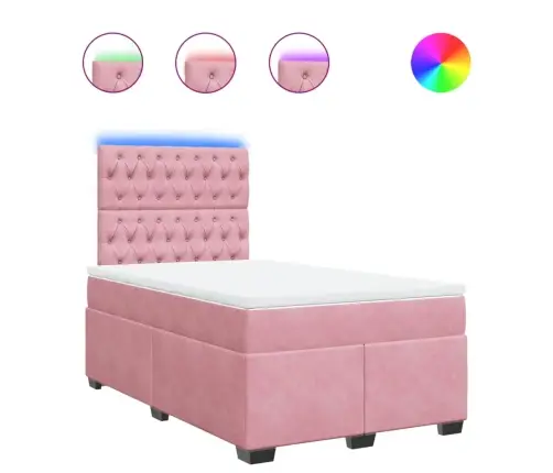 Kontinentaalvoodi Madratsi, Roosa, 120 X 190 cm Samet