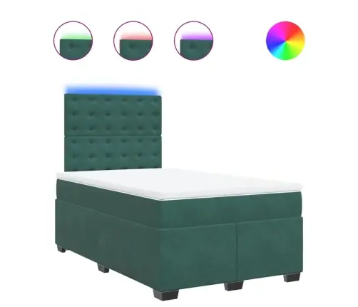 Kontinentaalvoodi Madratsiga, Tumeroheline, 120 X 190 cm Samet