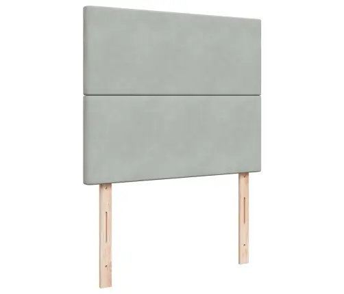 Kontinentaalvoodi Madratsiga, Helehall, 120X200 cm Samet