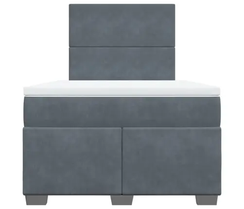 Kontinentaalvoodi Madratsiga, Tumehall, 120X200 cm Samet