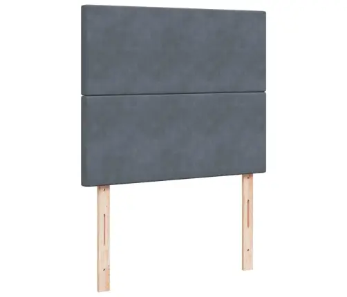 Kontinentaalvoodi Madratsiga, Tumehall, 120X200 cm Samet