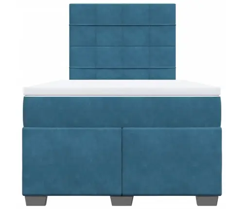 Kontinentaalvoodi Madratsiga, Sinine, 120X200 cm Samet