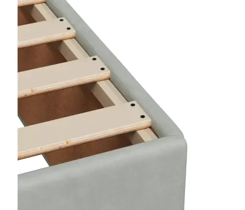 Atsperu Gulta Ar Matraci, Gaiši Pelēka Samts, 120X200 Cm Vidaxl