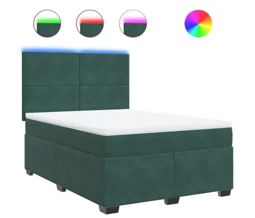 Kontinentaalvoodi Madratsiga, Tumeroheline, 140X190 cm Samet