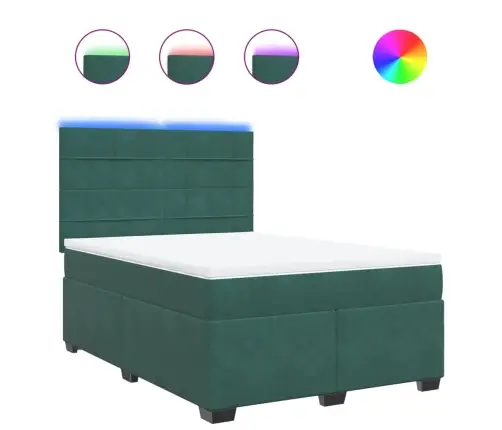 Kontinentaalvoodi Madratsiga, Tumeroheline, 140X190 cm Samet