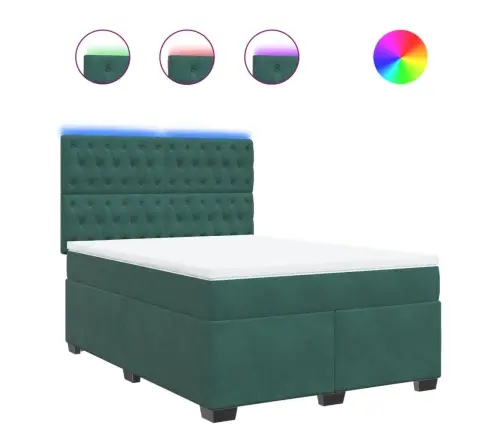 Kontinentaalvoodi Madratsiga, Tumeroheline, 140X190 cm Samet Kontinentaalvoodi Madratsiga, Tumeroheline, 140X190 cm Samet