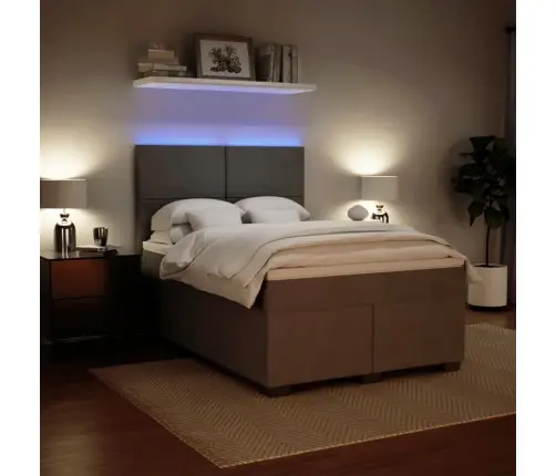 Kontinentaalvoodi Madratsiga, Helehall, 160X200 cm Samet