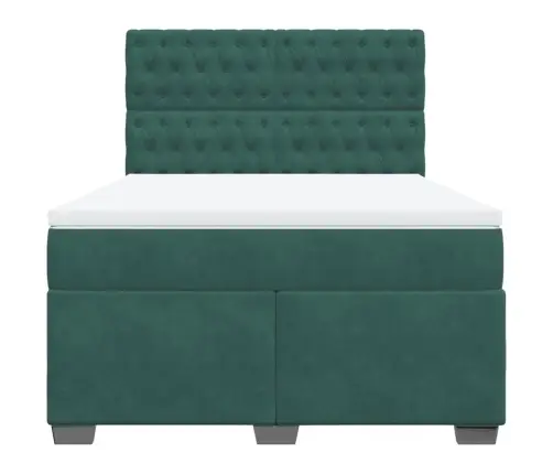 Kontinentaalvoodi Madratsiga, Tumeroheline, 160X200 cm Samet