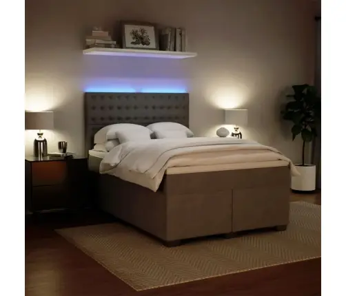 Atsperu Gulta Ar Matraci, Gaiši Pelēka Samts, 160X200 Cm Vidaxl