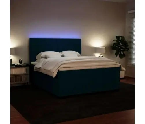 Kontinentaalvoodi Madratsiga, Sinine, 180X200 cm Samet