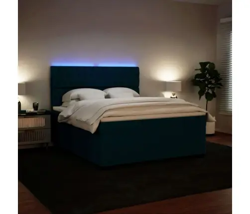 Kontinentaalvoodi Madratsiga, Sinine, 180X200 cm Samet