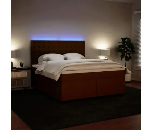 Atsperu Gulta Ar Matraci, Rozā Samts, 180X200 Cm Vidaxl