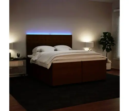 Atsperu Gulta Ar Matraci, Rozā Samts, 200X200 Cm Vidaxl