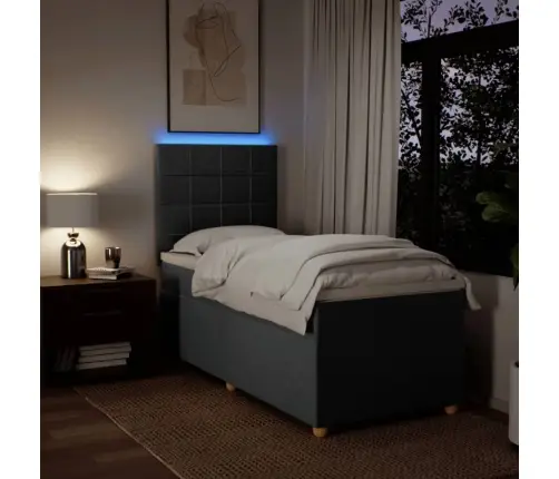 Kontinentaalvoodi Madratsiga, Tumehall, 80X200 cm Kangas