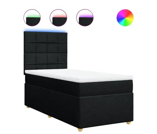 Kontinentaalvoodi Madratsiga, Must, 90X190 cm Kangas