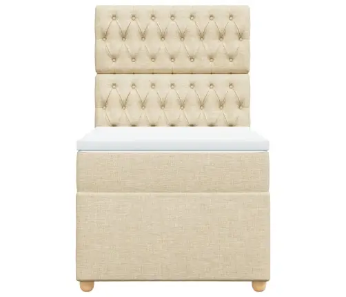 Kontinentaalvoodi Madratsiga, Kreemjas, 90X190 cm Kangas