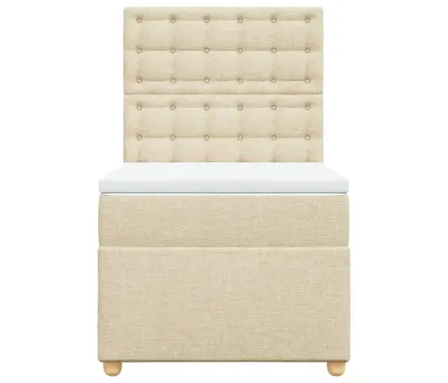 Kontinentaalvoodi Madratsiga, Kreemjas, 90X190 cm Kangas