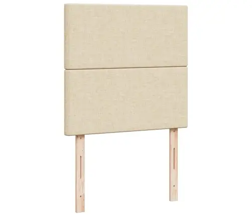 Atsperu Gultas Rāmis Ar Matraci, Krēmkrāsas, 90X200 Cm, Audums Vidaxl