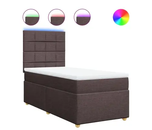 Kontinentaalvoodi Madratsiga, Tumepruun, 90X200 cm Kangas