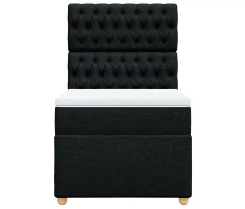 Kontinentaalvoodi Madratsiga, Must, 90X200 cm Kangas