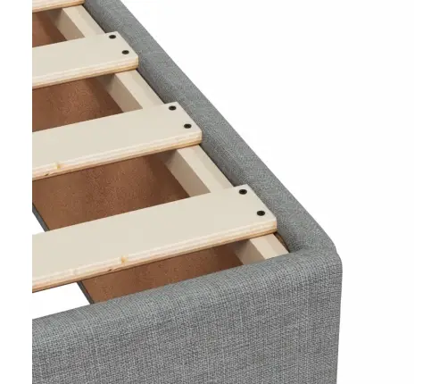 Atsperu Gulta Ar Matraci, Gaiši Pelēka, 90X200 Cm, Audums Vidaxl