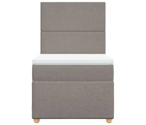 Lova Su Spyruoklėmis Ir Čiužiniu, Taupe, 100X200cm Audinys