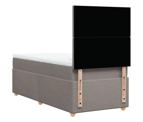 Lova Su Spyruoklėmis Ir Čiužiniu, Taupe, 100X200cm Audinys