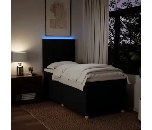 Kontinentaalvoodi Madratsiga, Must, 100X200 cm Kangas