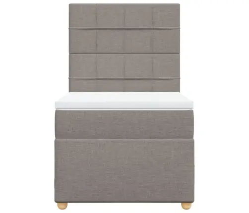 Lova Su Spyruoklėmis Ir Čiužiniu, Taupe, 100X200cm Audinys