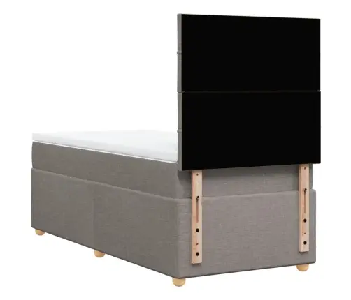 Lova Su Spyruoklėmis Ir Čiužiniu, Taupe, 100X200cm Audinys