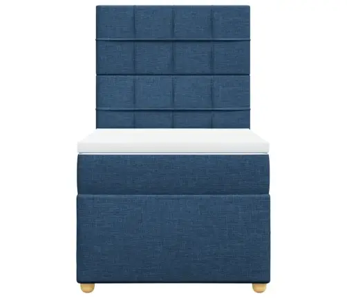 Lova Su Spyruoklėmis Ir Čiužiniu, Mėlyna, 100X200cm Audinys