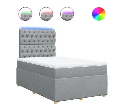 Kontinentaalvoodi Madratsiga, Helehall, 120 X 190 cm Kangas