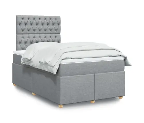 Kontinentaalvoodi Madratsiga, Helehall, 120 X 190 cm Kangas