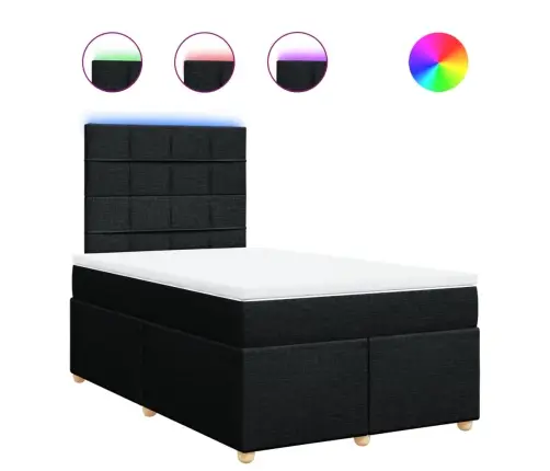 Kontinentaalvoodi Madratsiga, Must, 120X200 cm Kangas