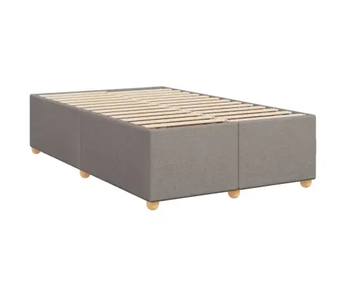 Lova Su Spyruoklėmis Ir Čiužiniu, Taupe, 120X200 cm Audinys Lova Su Spyruoklėmis Ir Čiužiniu, Taupe, 120X200 cm Audinys