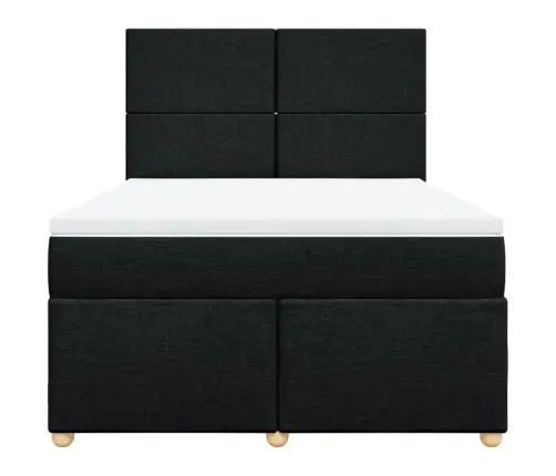 Kontinentaalvoodi Madratsiga,Must, 140X190 cm Kangas