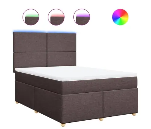 Kontinentaalvoodi Madratsiga, Tumepruun, 140X190 cm Kangas