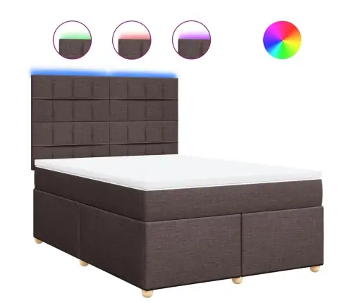 Kontinentaalvoodi Madratsiga, Tumepruun, 140X190 cm Kangas