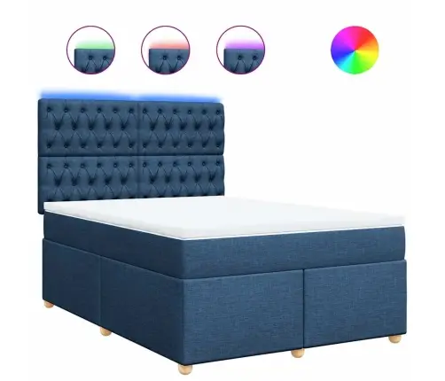 Kontinentaalvoodi Madratsiga, Sinine, 140X190 cm Kangas