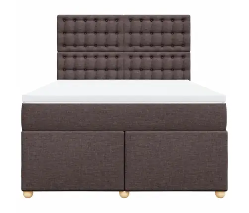 Kontinentaalvoodi Madratsiga, Tumepruun, 140X190 cm Kangas