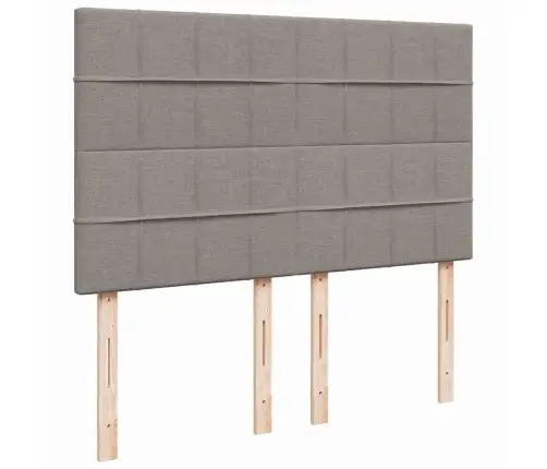 Lova Su Spyruoklėmis Ir Čiužiniu, Taupe, 140X200 cm Audinys