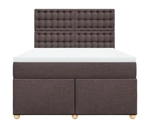 Kontinentaalvoodi Madratsiga, Tumepruun, 140X200 cm Kangas